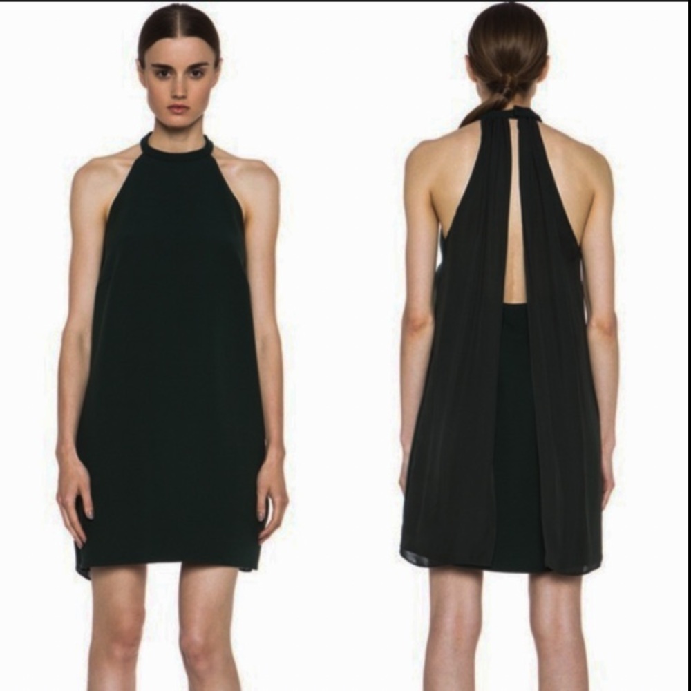 A.L.C chiffon high neck trapeze dress